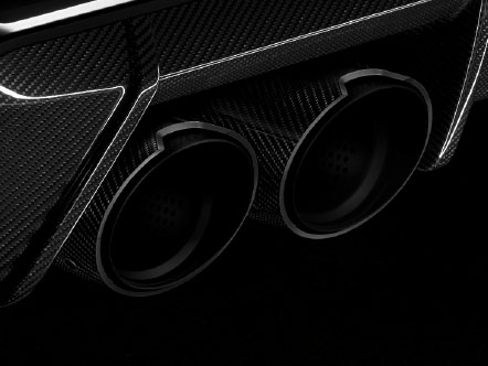 Carbon fibre rear diffuser inserts aesthetics.