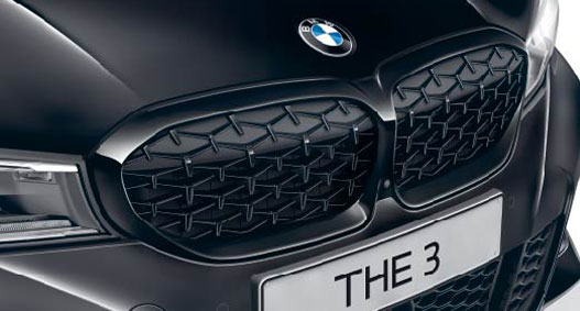 BMW Front Ornamental Grille, High-Gloss Black
